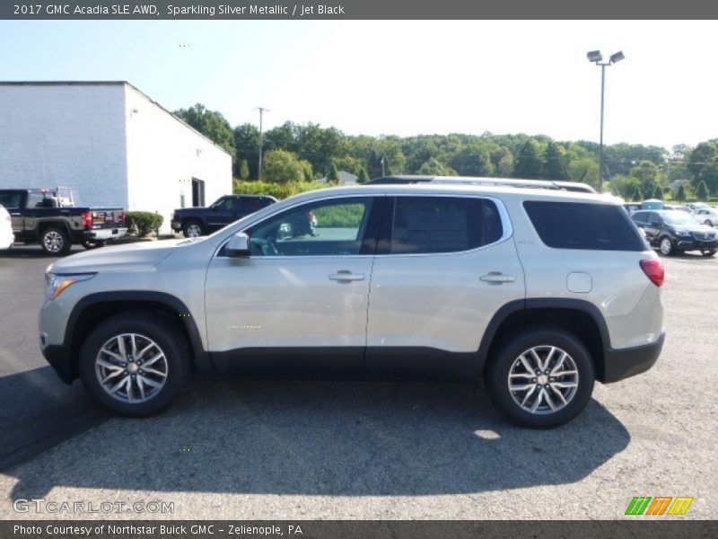Sparkling Silver Metallic / Jet Black 2017 GMC Acadia SLE AWD