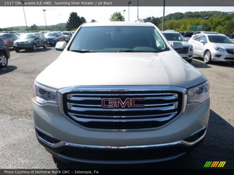Sparkling Silver Metallic / Jet Black 2017 GMC Acadia SLE AWD