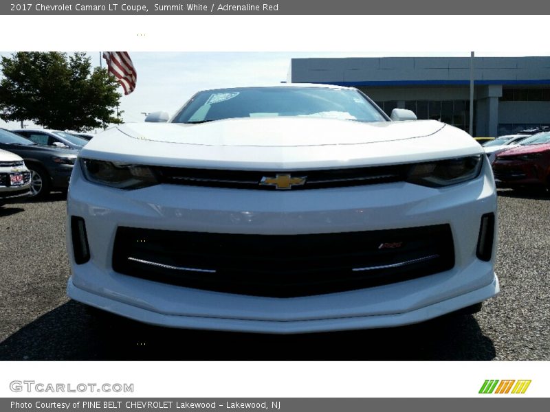 Summit White / Adrenaline Red 2017 Chevrolet Camaro LT Coupe