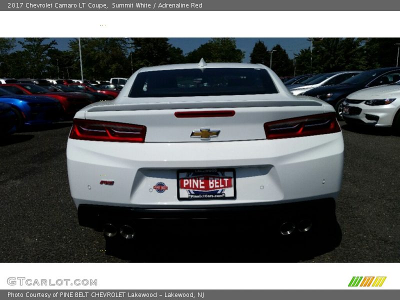 Summit White / Adrenaline Red 2017 Chevrolet Camaro LT Coupe