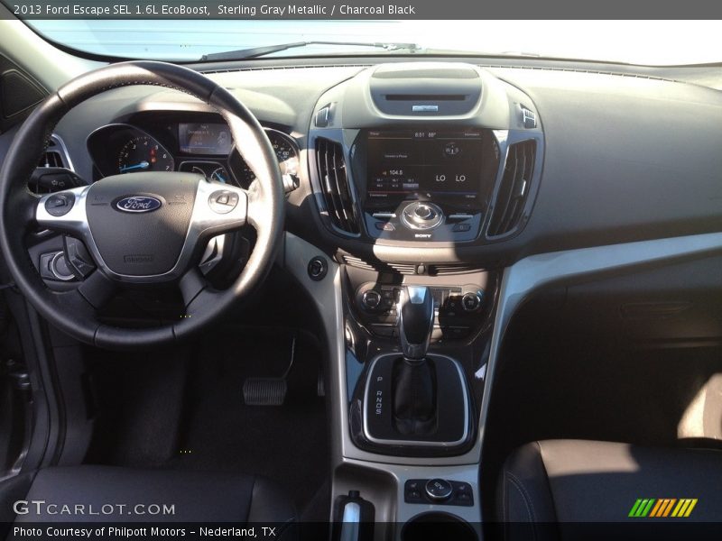 Sterling Gray Metallic / Charcoal Black 2013 Ford Escape SEL 1.6L EcoBoost