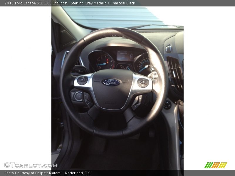 Sterling Gray Metallic / Charcoal Black 2013 Ford Escape SEL 1.6L EcoBoost