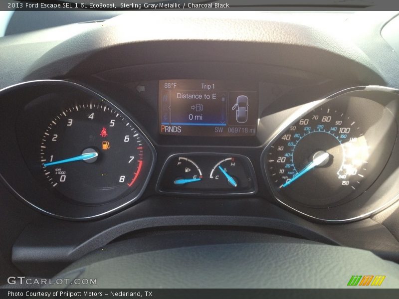 Sterling Gray Metallic / Charcoal Black 2013 Ford Escape SEL 1.6L EcoBoost