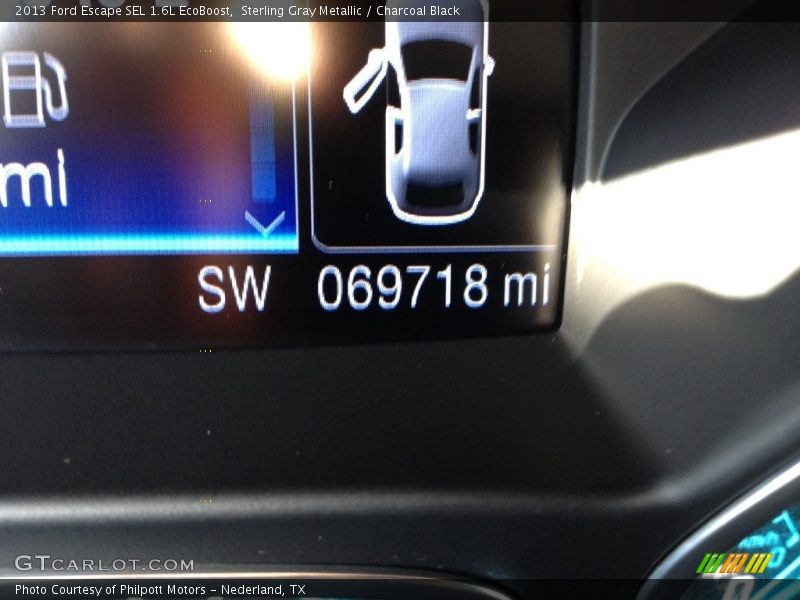 Sterling Gray Metallic / Charcoal Black 2013 Ford Escape SEL 1.6L EcoBoost