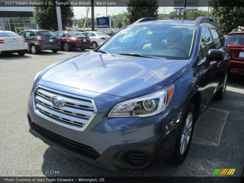 Twilight Blue Metallic / Warm Ivory 2017 Subaru Outback 2.5i