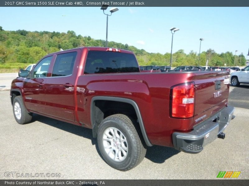 Crimson Red Tintcoat / Jet Black 2017 GMC Sierra 1500 SLE Crew Cab 4WD