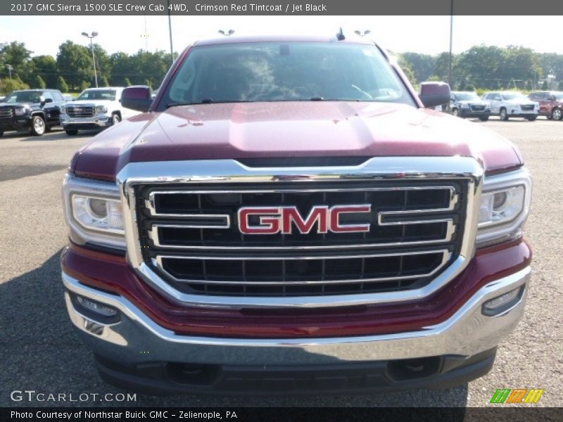 Crimson Red Tintcoat / Jet Black 2017 GMC Sierra 1500 SLE Crew Cab 4WD
