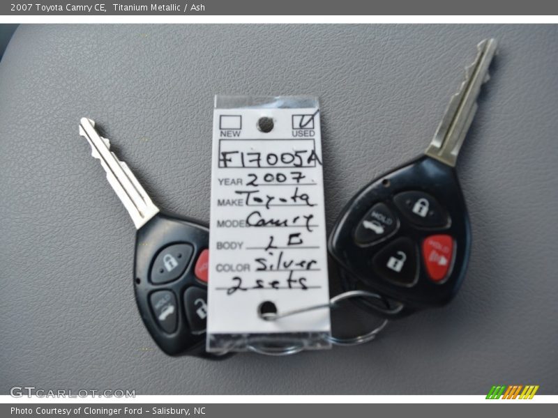 Titanium Metallic / Ash 2007 Toyota Camry CE