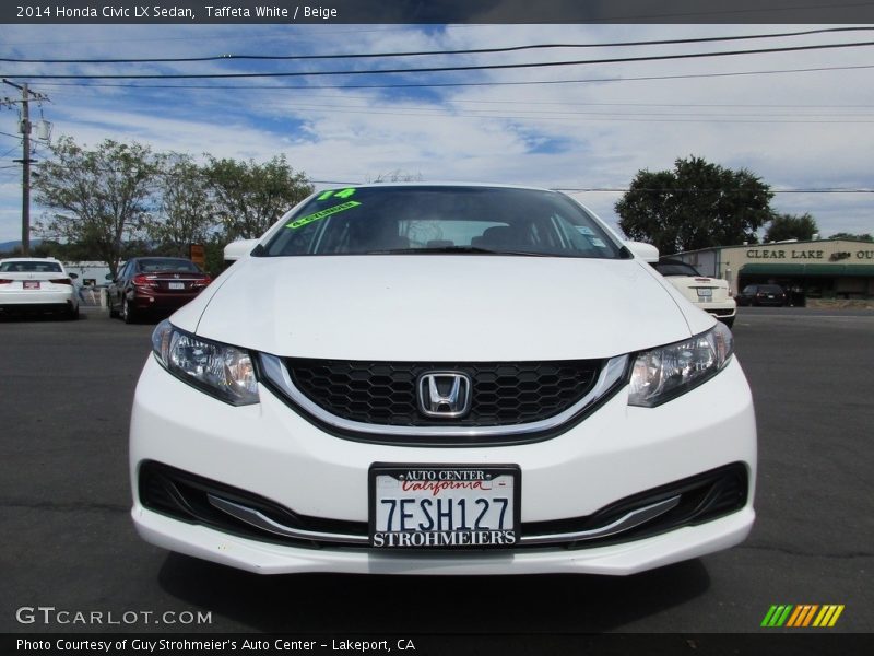 Taffeta White / Beige 2014 Honda Civic LX Sedan