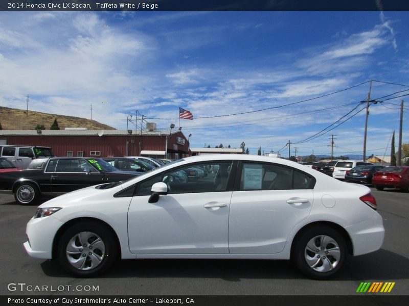 Taffeta White / Beige 2014 Honda Civic LX Sedan