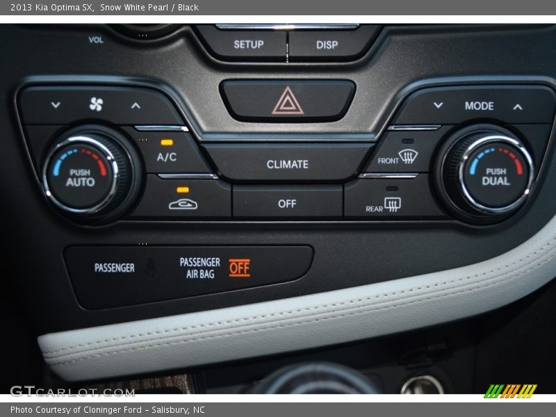 Snow White Pearl / Black 2013 Kia Optima SX