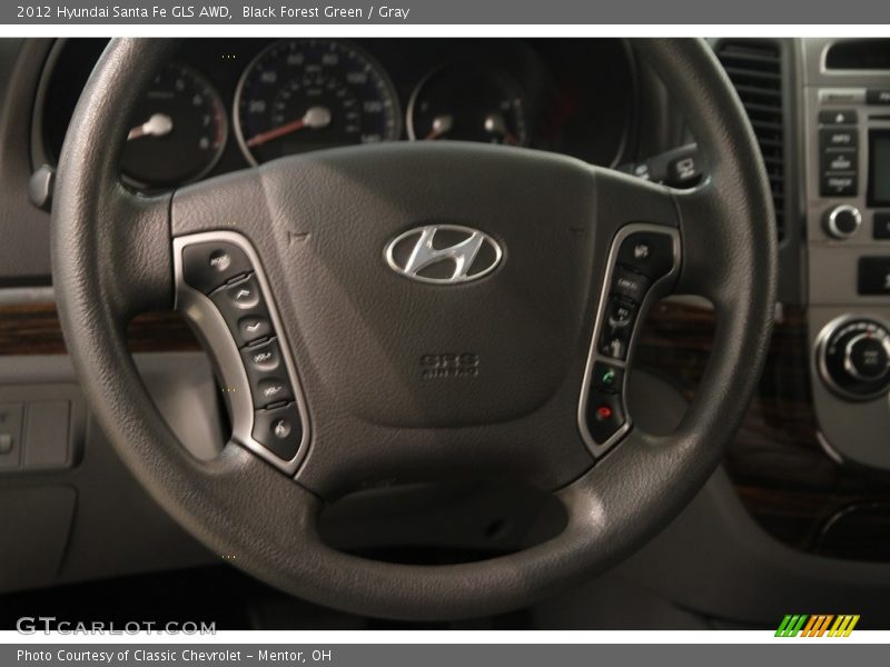 Black Forest Green / Gray 2012 Hyundai Santa Fe GLS AWD