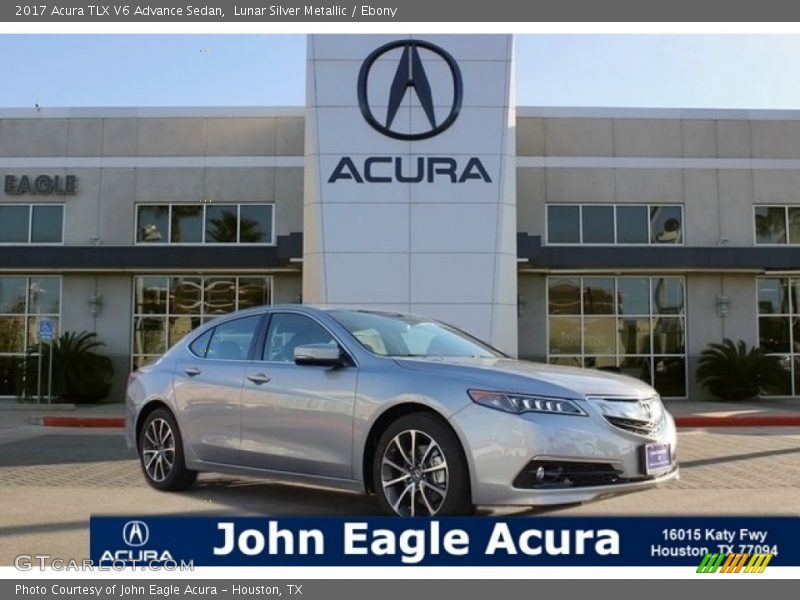 Lunar Silver Metallic / Ebony 2017 Acura TLX V6 Advance Sedan