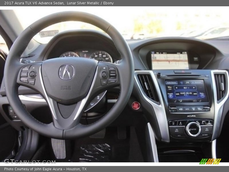 Lunar Silver Metallic / Ebony 2017 Acura TLX V6 Advance Sedan