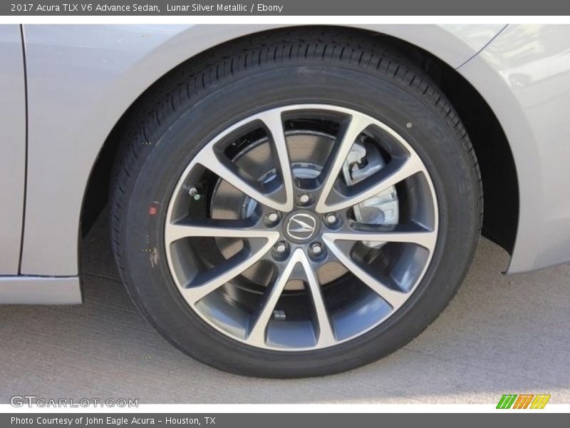 Lunar Silver Metallic / Ebony 2017 Acura TLX V6 Advance Sedan