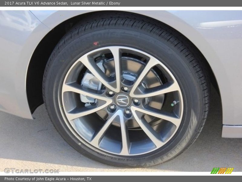 Lunar Silver Metallic / Ebony 2017 Acura TLX V6 Advance Sedan