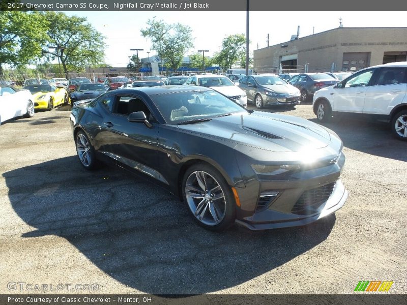Nightfall Gray Metallic / Jet Black 2017 Chevrolet Camaro SS Coupe