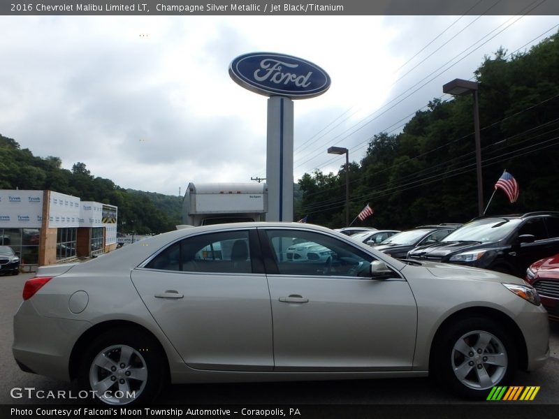 Champagne Silver Metallic / Jet Black/Titanium 2016 Chevrolet Malibu Limited LT