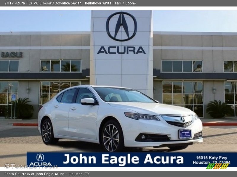 Bellanova White Pearl / Ebony 2017 Acura TLX V6 SH-AWD Advance Sedan