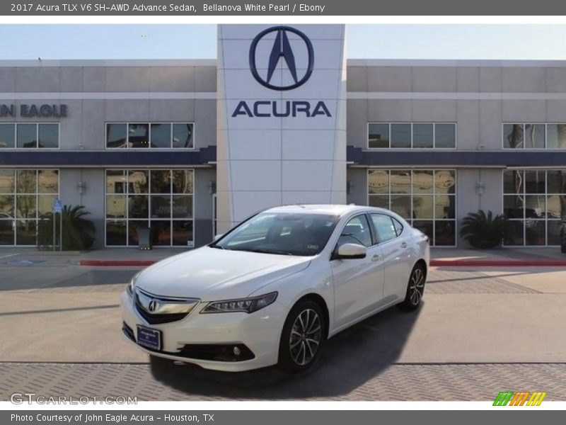 Bellanova White Pearl / Ebony 2017 Acura TLX V6 SH-AWD Advance Sedan