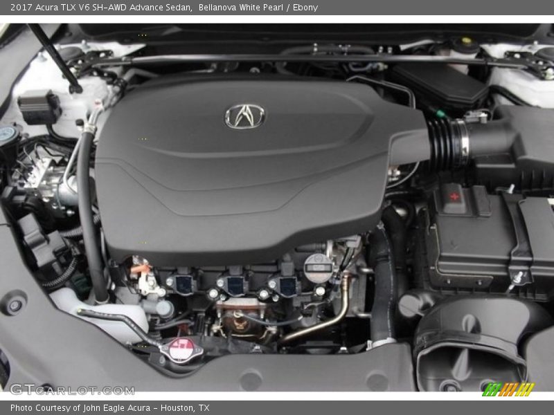 Bellanova White Pearl / Ebony 2017 Acura TLX V6 SH-AWD Advance Sedan