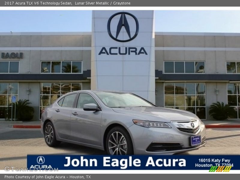 Lunar Silver Metallic / Graystone 2017 Acura TLX V6 Technology Sedan