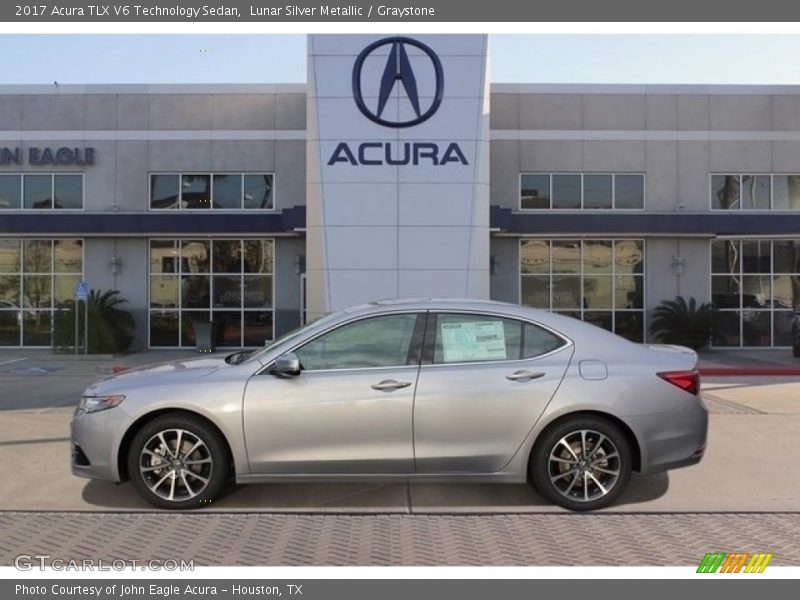 Lunar Silver Metallic / Graystone 2017 Acura TLX V6 Technology Sedan