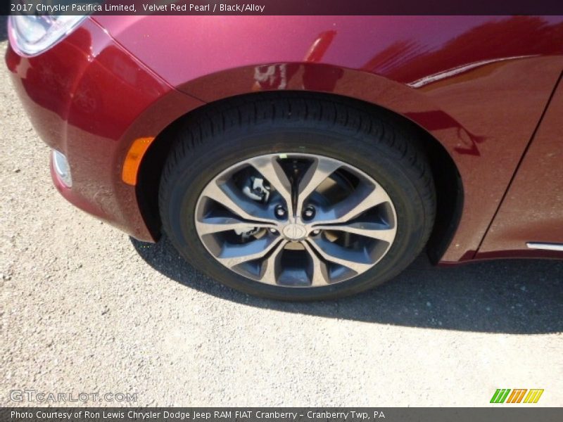 Velvet Red Pearl / Black/Alloy 2017 Chrysler Pacifica Limited