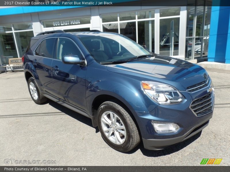 Patriot Blue Metallic / Jet Black 2017 Chevrolet Equinox LT AWD