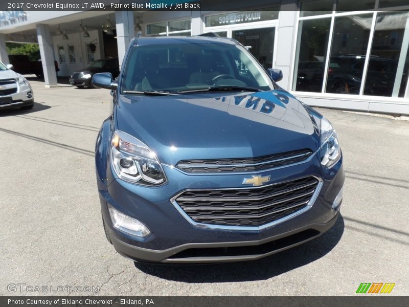 Patriot Blue Metallic / Jet Black 2017 Chevrolet Equinox LT AWD