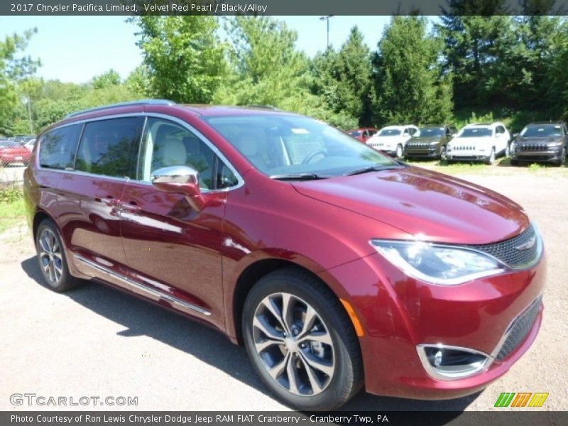 Velvet Red Pearl / Black/Alloy 2017 Chrysler Pacifica Limited