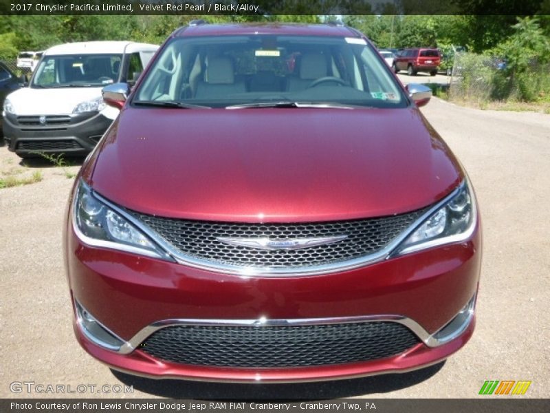 Velvet Red Pearl / Black/Alloy 2017 Chrysler Pacifica Limited