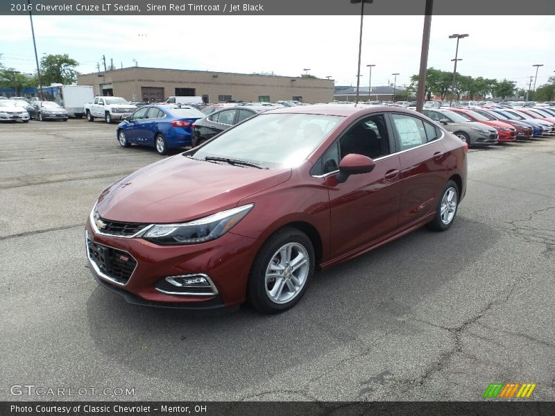 Siren Red Tintcoat / Jet Black 2016 Chevrolet Cruze LT Sedan
