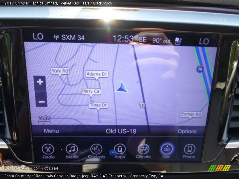 Velvet Red Pearl / Black/Alloy 2017 Chrysler Pacifica Limited