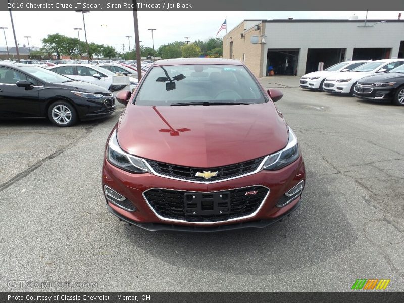 Siren Red Tintcoat / Jet Black 2016 Chevrolet Cruze LT Sedan