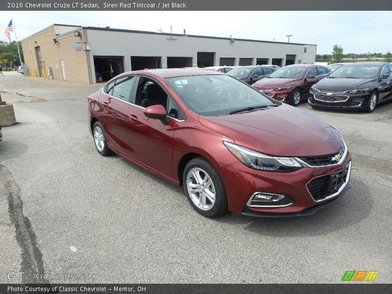 Siren Red Tintcoat / Jet Black 2016 Chevrolet Cruze LT Sedan