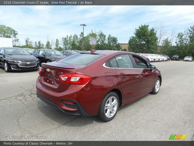 Siren Red Tintcoat / Jet Black 2016 Chevrolet Cruze LT Sedan