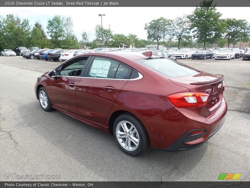 Siren Red Tintcoat / Jet Black 2016 Chevrolet Cruze LT Sedan