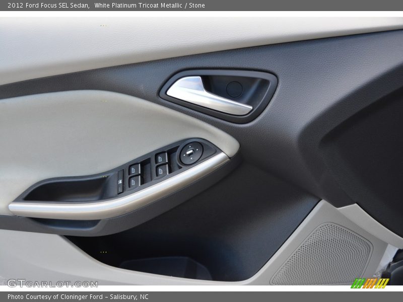 White Platinum Tricoat Metallic / Stone 2012 Ford Focus SEL Sedan