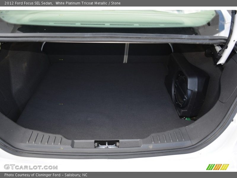 White Platinum Tricoat Metallic / Stone 2012 Ford Focus SEL Sedan