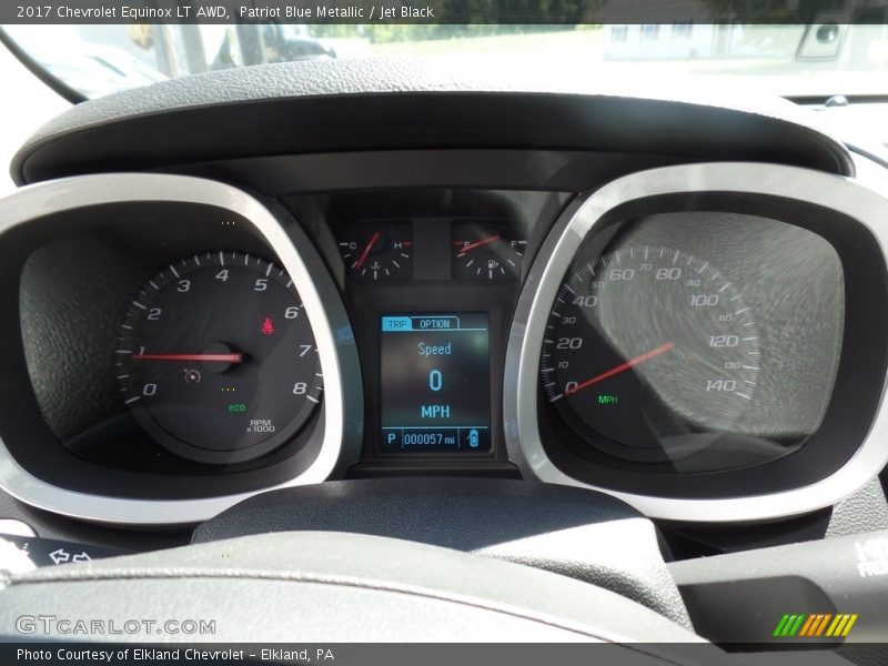 Patriot Blue Metallic / Jet Black 2017 Chevrolet Equinox LT AWD