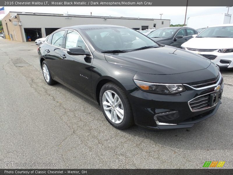 Mosaic Black Metallic / Dark Atmosphere/Medium Ash Gray 2016 Chevrolet Malibu LT