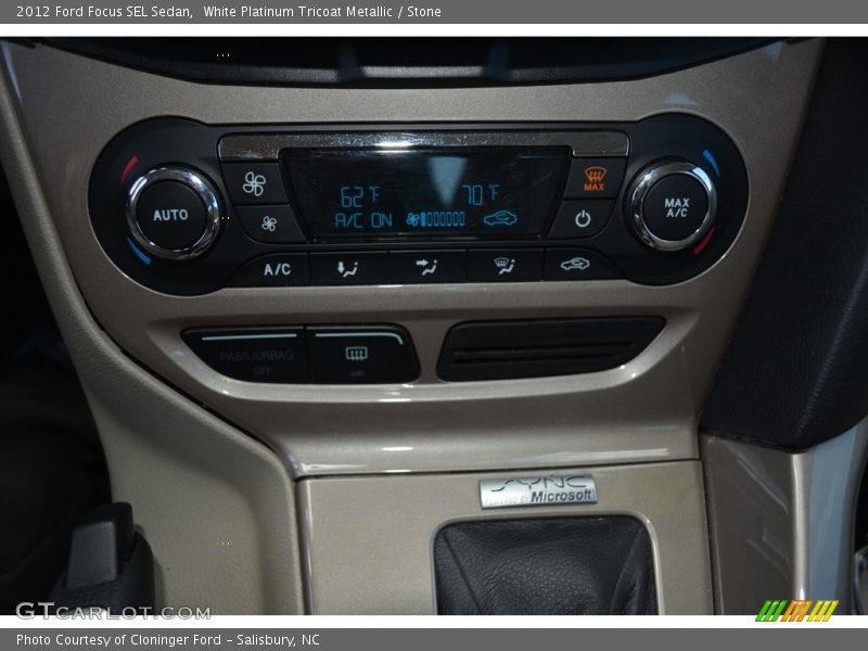 White Platinum Tricoat Metallic / Stone 2012 Ford Focus SEL Sedan