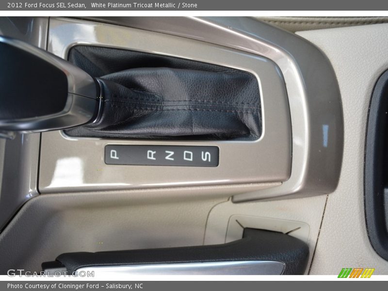 White Platinum Tricoat Metallic / Stone 2012 Ford Focus SEL Sedan