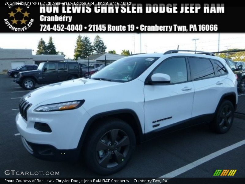 Bright White / Black 2017 Jeep Cherokee 75th Anniversary Edition 4x4