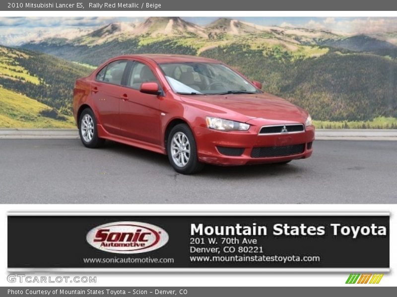 Rally Red Metallic / Beige 2010 Mitsubishi Lancer ES