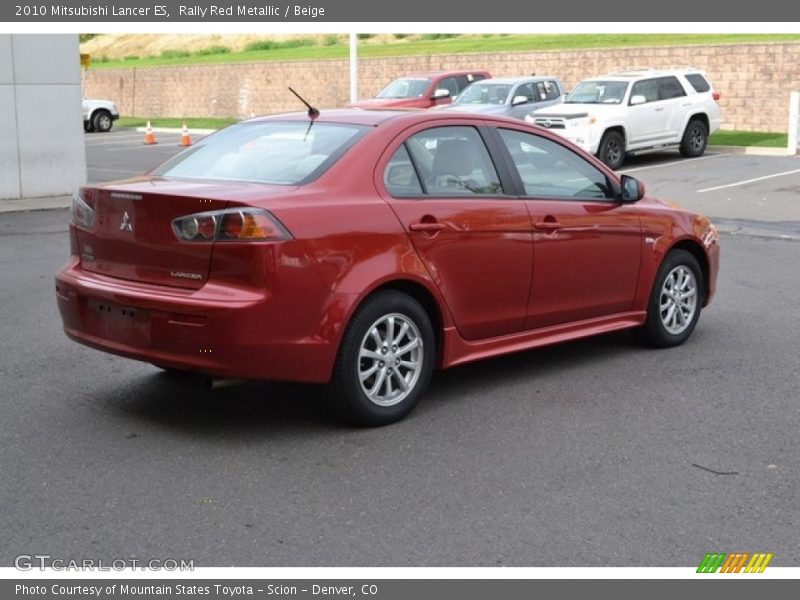 Rally Red Metallic / Beige 2010 Mitsubishi Lancer ES