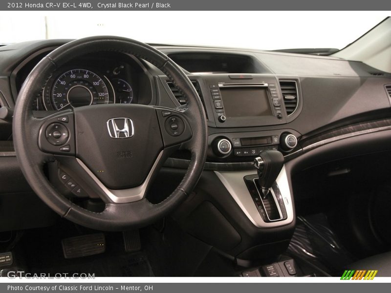 Crystal Black Pearl / Black 2012 Honda CR-V EX-L 4WD