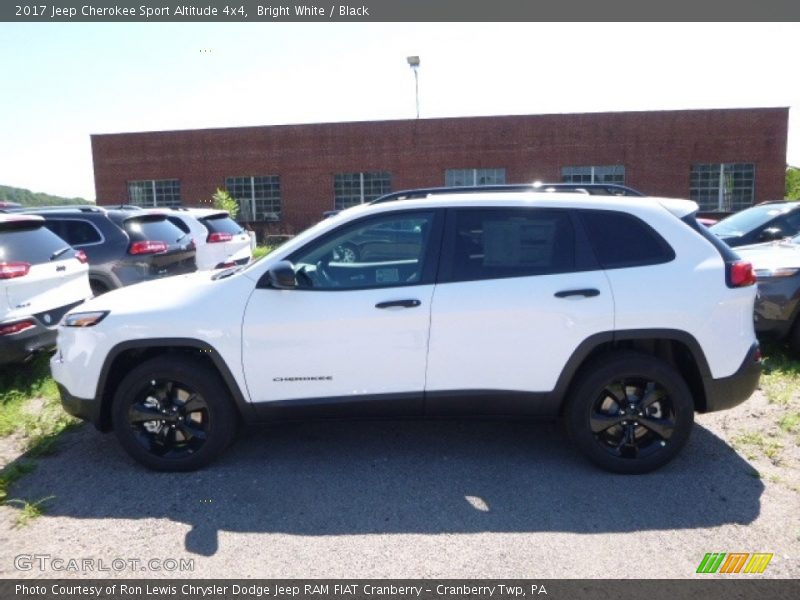 Bright White / Black 2017 Jeep Cherokee Sport Altitude 4x4