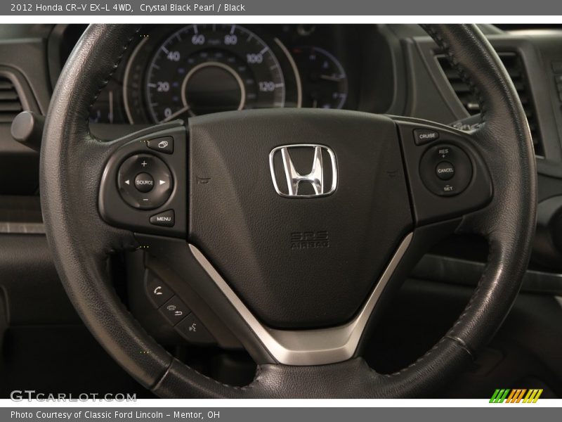 Crystal Black Pearl / Black 2012 Honda CR-V EX-L 4WD